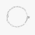 Silver Initial Paperclip Chain Bracelet