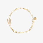 Initial Paperclip Chain Bracelet