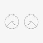 Large Wave Hoop Earrings