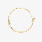 Initial Paperclip Chain Bracelet
