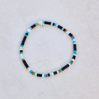 Men's Mixed Seed Bead Stretch Anklet