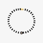 Black and White Alphabet Stretch Bracelet