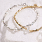 Herkimer Stretch Bead Bracelet