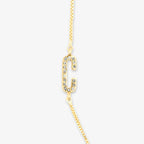 Pavé Initial Box Chain Choker