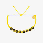 Black Alphabet Bead Bracelet