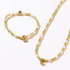 Initial Pearl & Seed Bead Stretch Bracelet