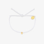 White Alphabet Bubble Charm Bracelet