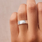 Stone Cigar Band Ring