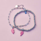Harper Enamel BFF Heart Charm Set