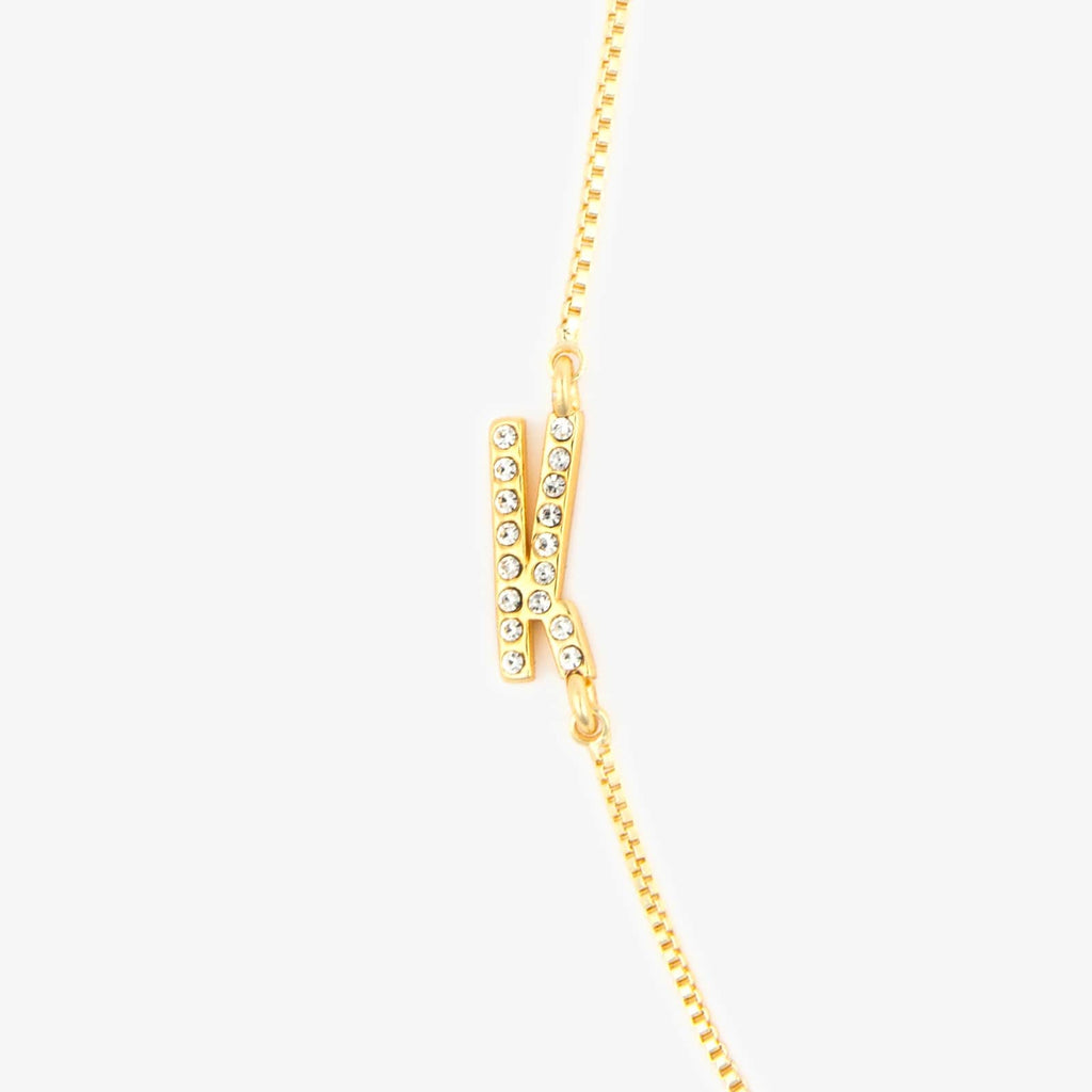 Pavé Initial Box Chain Choker