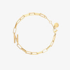 Initial Paperclip Chain Bracelet