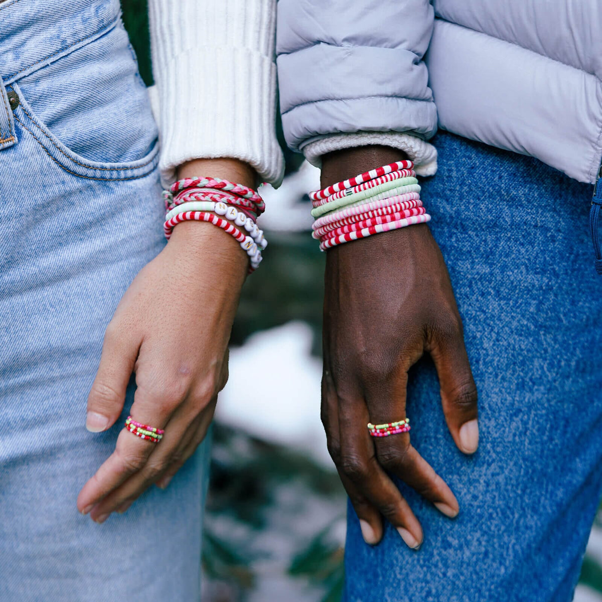 Strawberry Fields Stretch Ring Set of 3