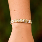 Neutral Woven Chevron Bracelet